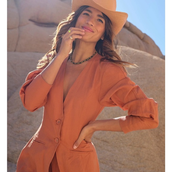 The Bright Side by Rocky Barnes Nomad Sierra Jumpsuit in Sierra Rust Size XS - Picture 6 of 7